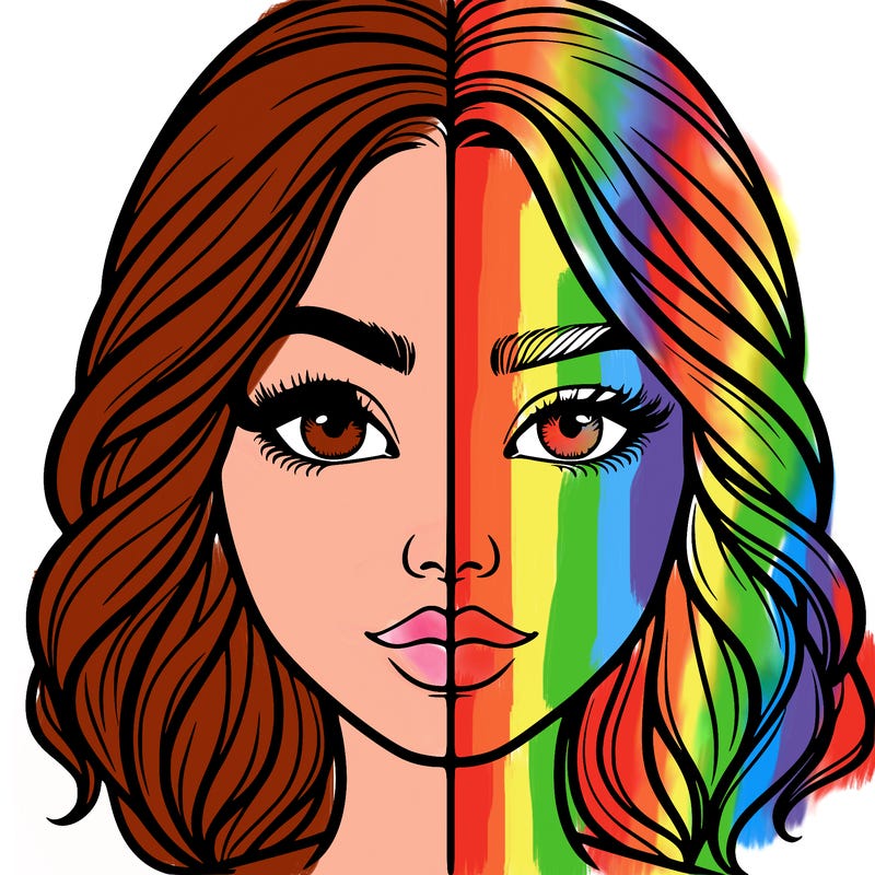 realistic girl split half