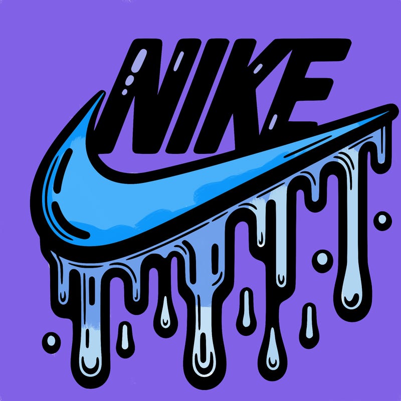 dripping nike logo