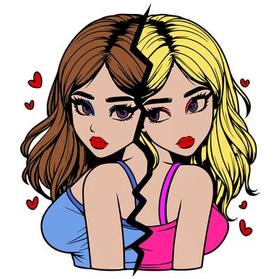 realistic girl split