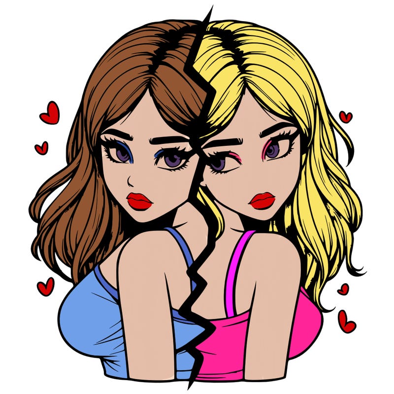 realistic girl split