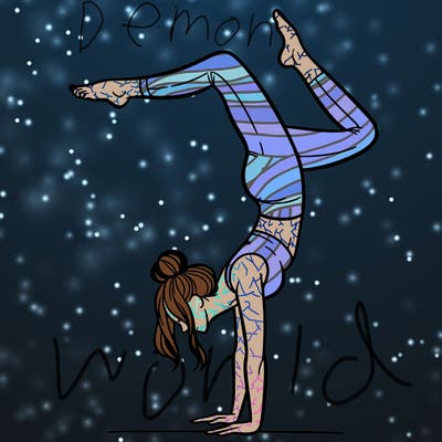 a woman doing a handstand