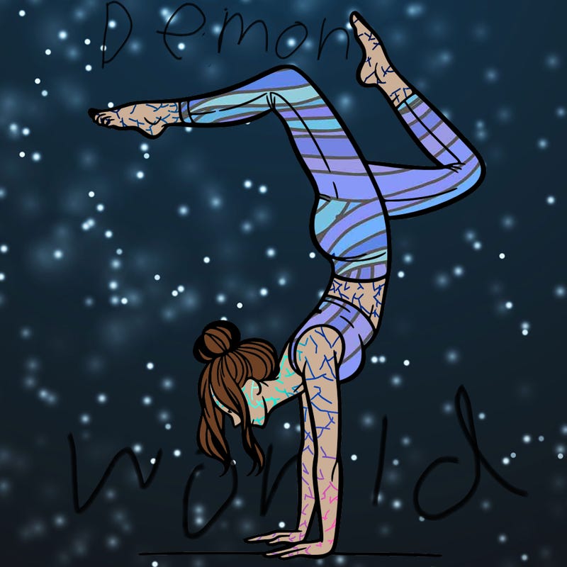 a woman doing a handstand