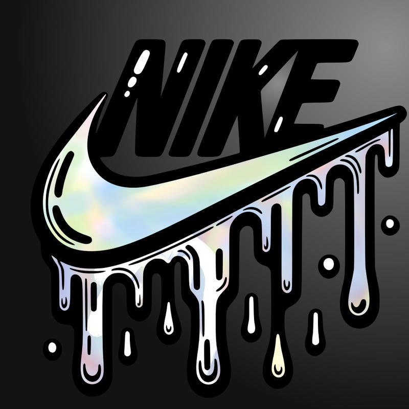 dripping nike logo