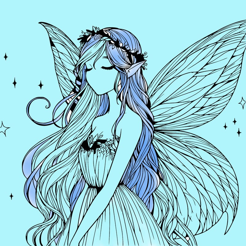 ethereal realistic fairy girl