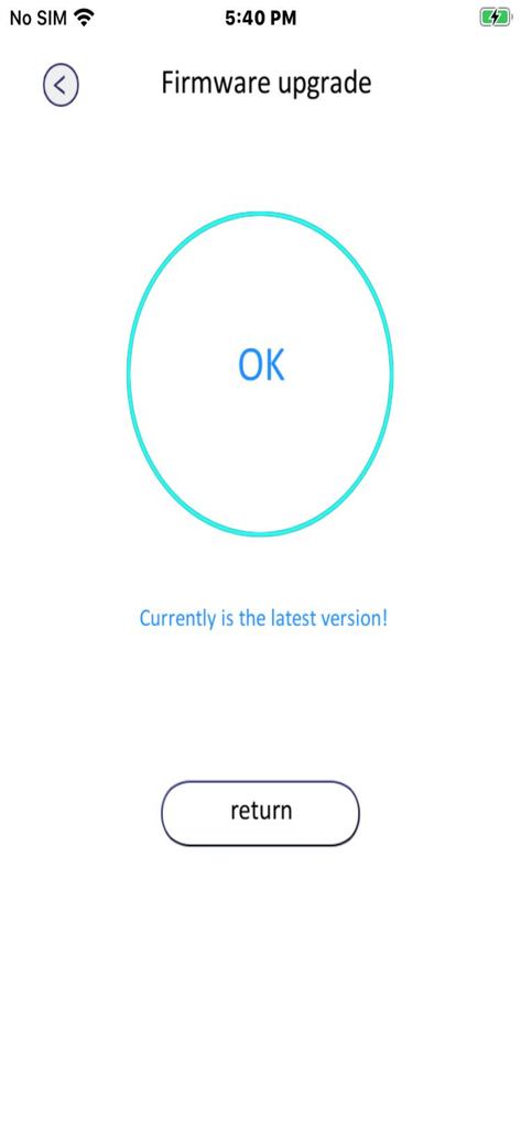 SENCOR SCOOTER - Sencor Scooter app firmware upgrade screen showing that the latest version is already installed