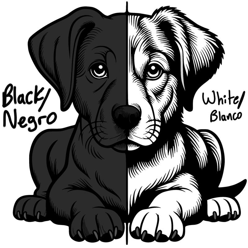 realistic dog split picture