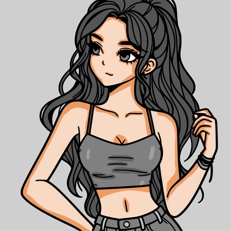 girl in crop top