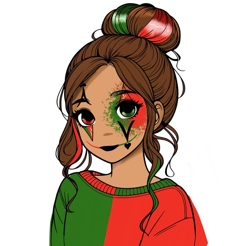 realistic girl with bun