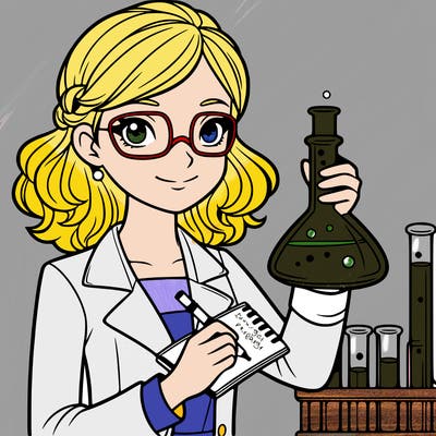 a female scientist