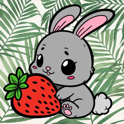 baby bunny strawberry