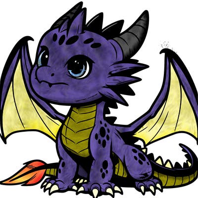 fierce baby night dragon