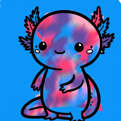 a person is an axolotl