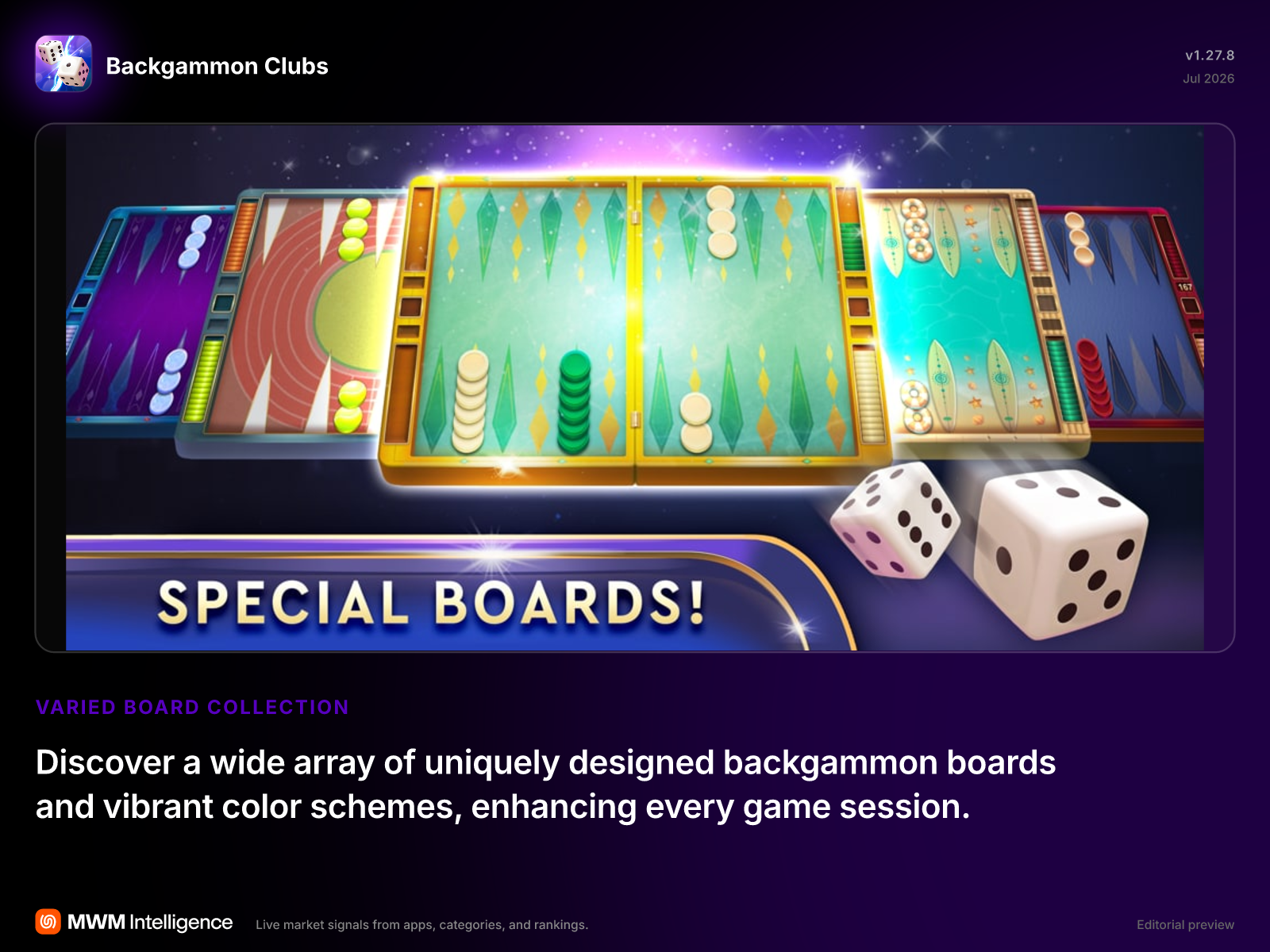 Backgammon Clubs - Games App | MWM