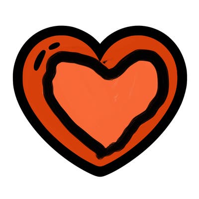 a blank heart