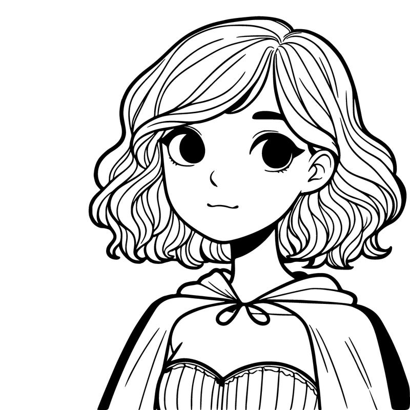 a girl with short wavy bob in halloween costume with a freckle on her chin on the left and she looks like she’s maybe like 16