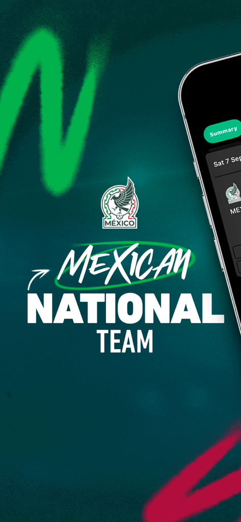 Mi Selección MX - メキシコ代表ファンのための公式Mi Seleccion MXアプリインターフェイス