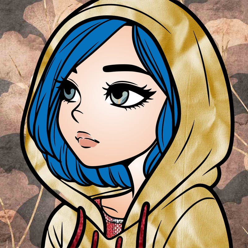 a woman wearing a hoodie