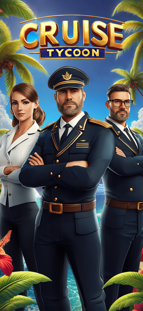 Cruise Tycoon: Simulator - Cruise Tycoon characters in uniform with tropical background