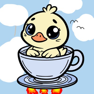 duck in a cup