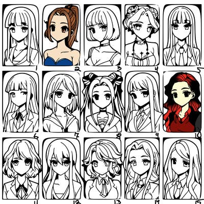 girls that look diffrent anime