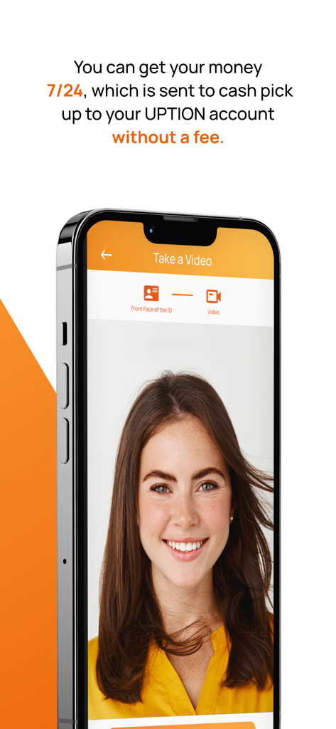 UPTION Para Transferi - A smartphone screen showing the video identification process in the UPTION app
