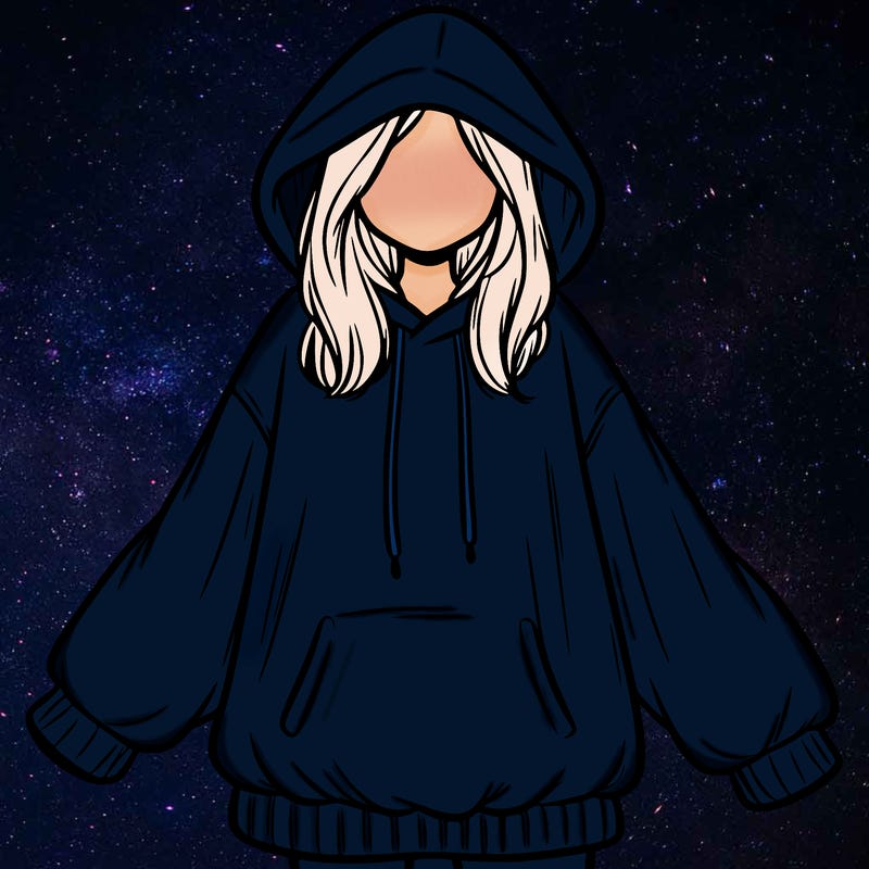 girl in oversized hoodie