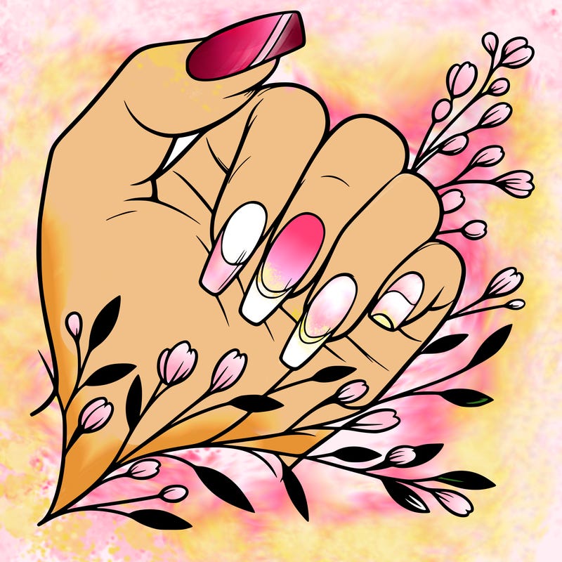 nails with french tip