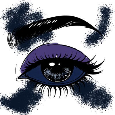 eye closed realistic