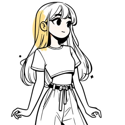 girl in a cute crop top