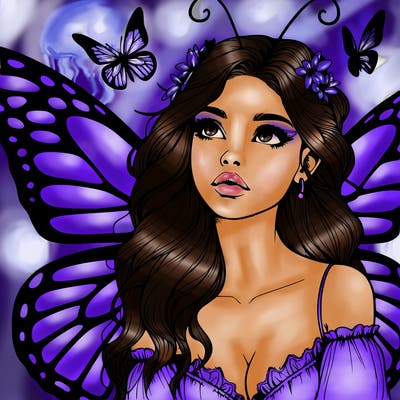 butterfly fairy realistic girl