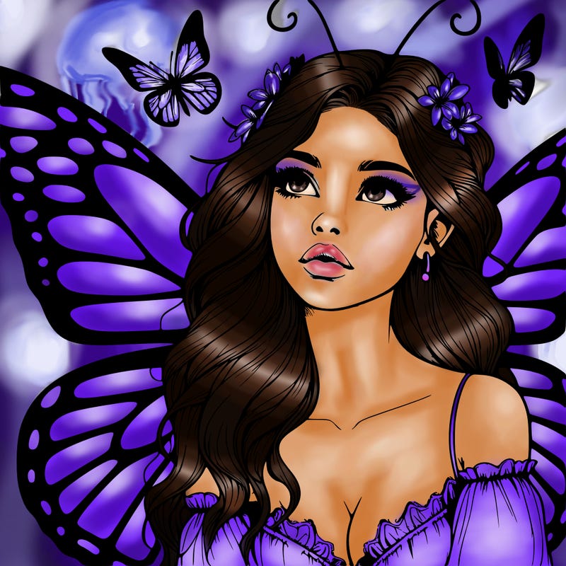 butterfly fairy realistic girl