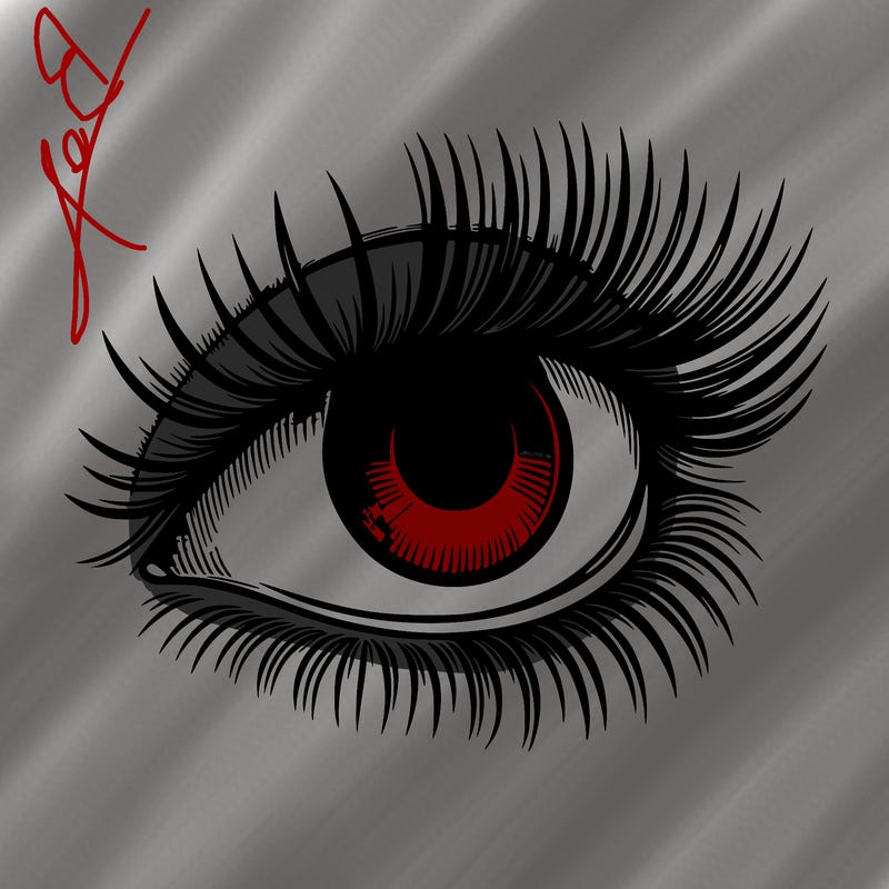 realistic eye long eylashes