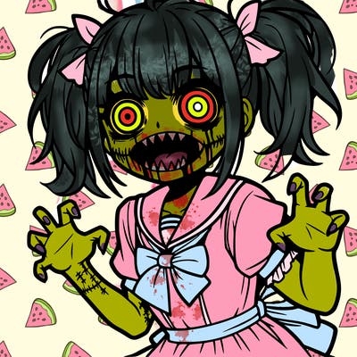 scary anime girl