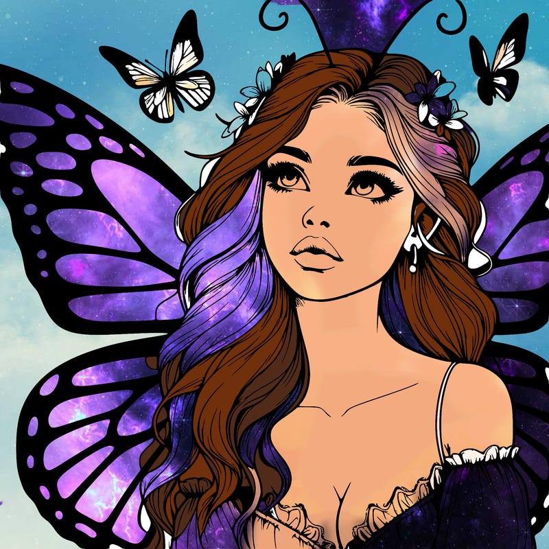 butterfly fairy realistic girl