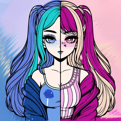 realistic girl split