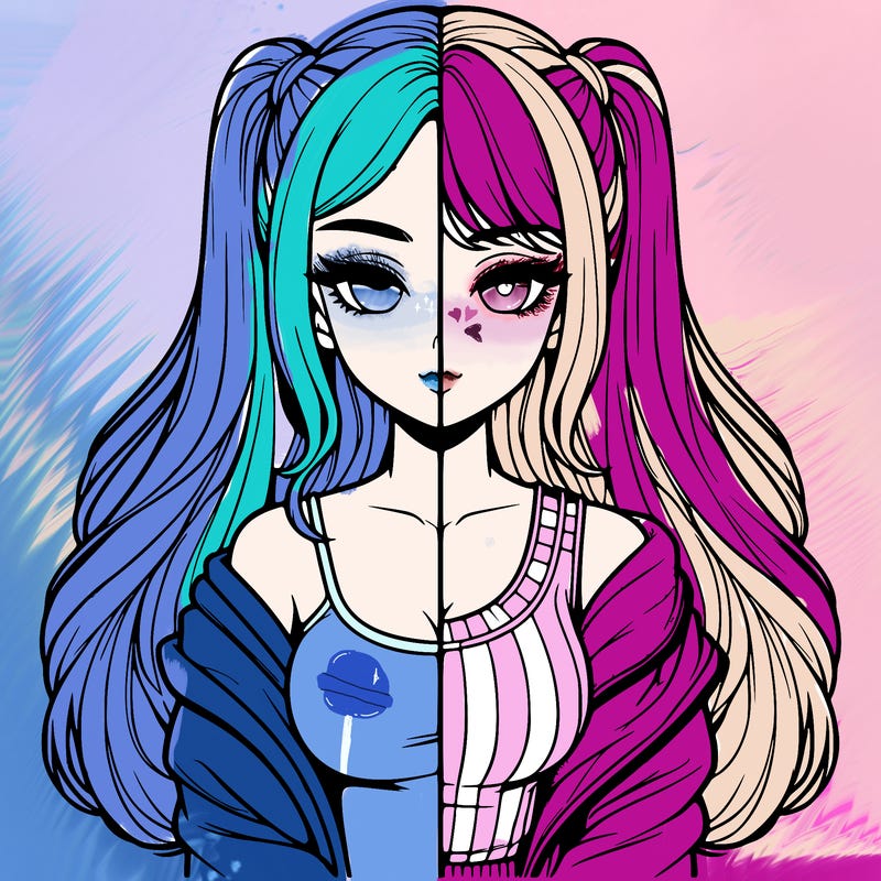 realistic girl split