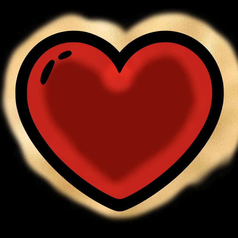 a blank heart