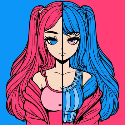 realistic girl split