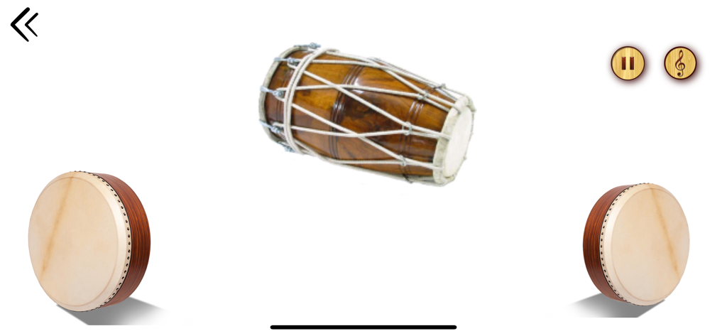 Tabla Drums Dhol Piano Guitar - Virtual Indian Dhol drum instrument interface