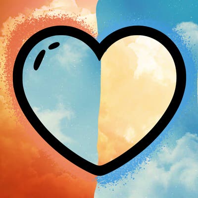a blank heart
