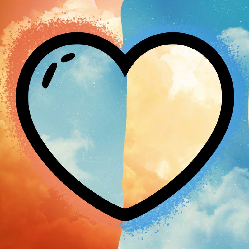 a blank heart