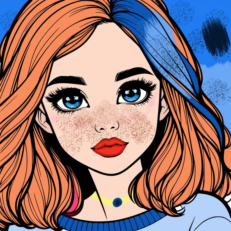 realistic girl whith cute eyes