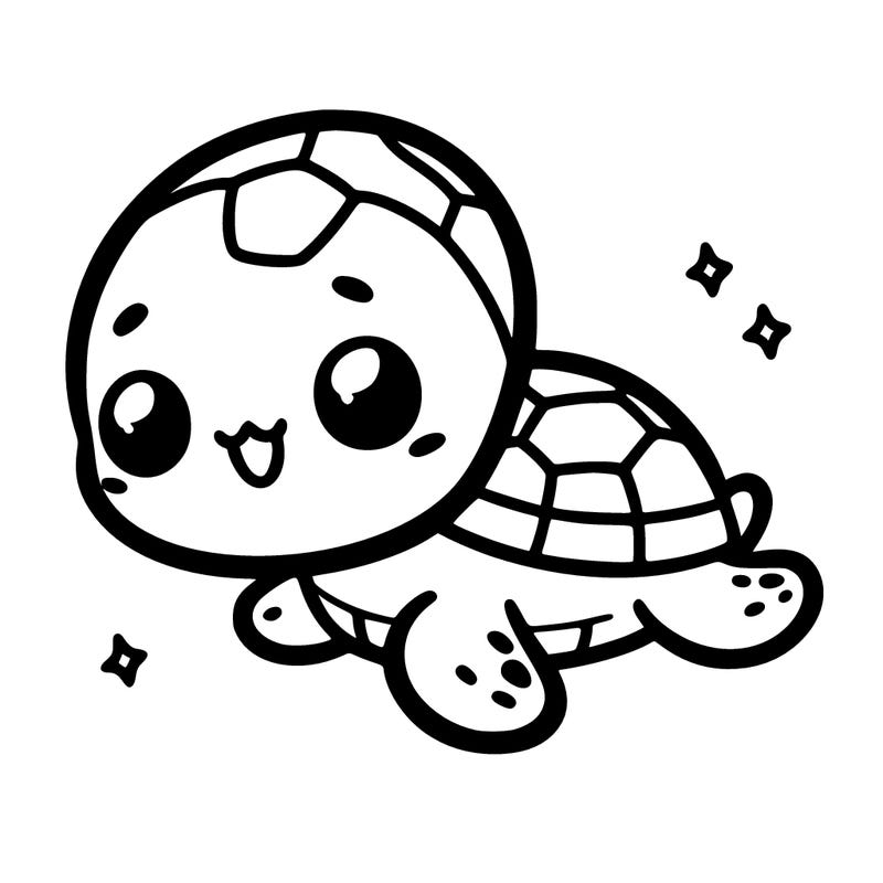 kawaii sea turtle