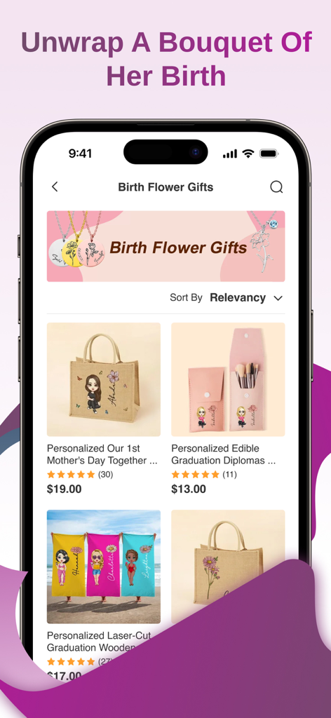Callie: Make Gifting Unique - Personalized birth flower gifts on the Callie mobile app