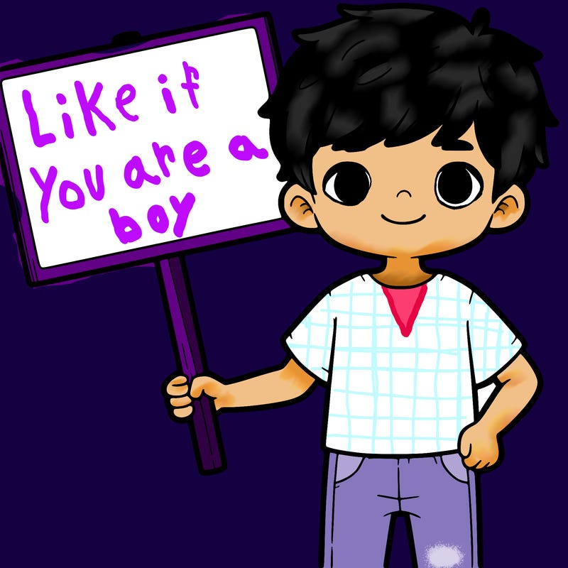 a boy holding a blank sign