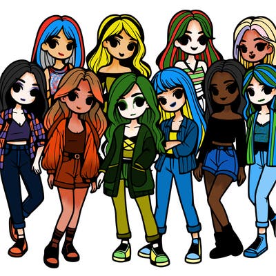 group of girls