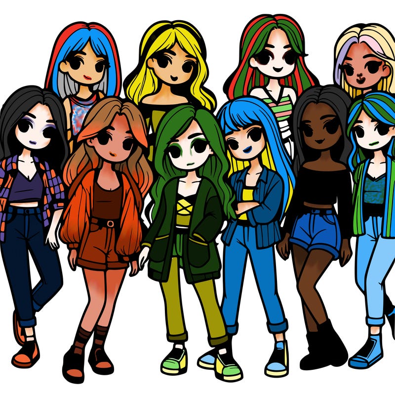 group of girls