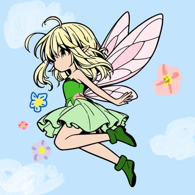 manga fairy flying