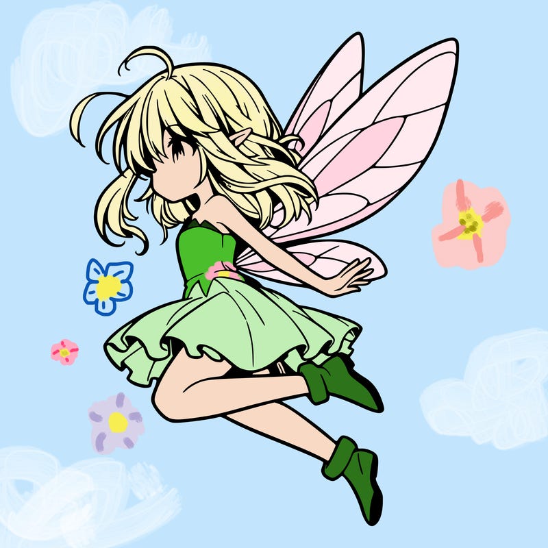 manga fairy flying