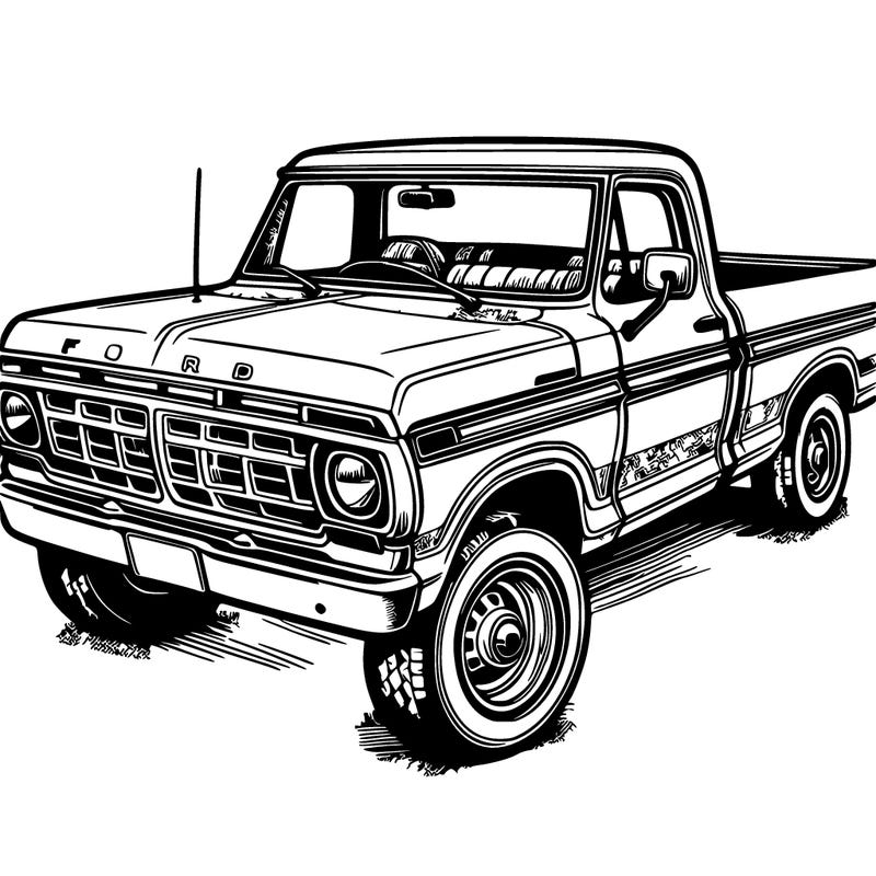 old 70s ford truck